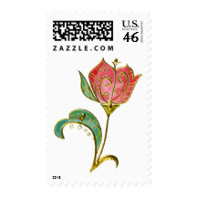Tulipán metálico de Scrollwork del oro Sello