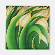 Tulipanes poner crema de Pascua Imán De Frigorifico
