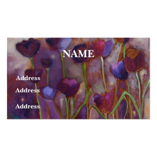 "Tulips And Fireflies" -  Business Cards (front side)