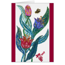 tulips and the bee cards