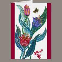 tulips and the bee cards