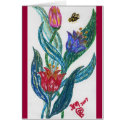 tulips and the bee cards