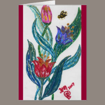 tulips and the bee cards