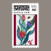 tulips and the bee postage