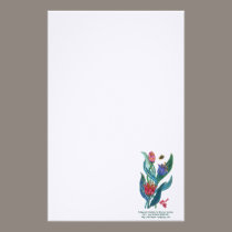 tulips and the bee stationery