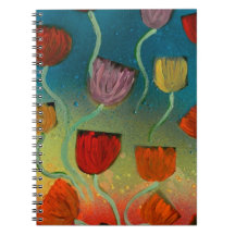 Tulips ascending spiral notebook