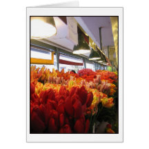 Tulips at Pike Place Market, Seattle Card