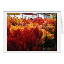 Tulips at Pike Place Public Market, Seattle Greeting Card