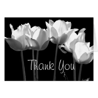 Tulips, B&W Thank You Cards