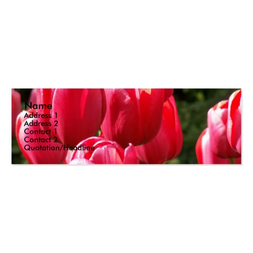 Tulips Business Card Templates (front side)