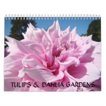 TULIPS & DAHLIA GARDENS Calendar Gift Office Boss
