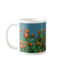 Tulips & Dragonflies Coffee Mug #2