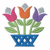 Tulips embroidered shirts