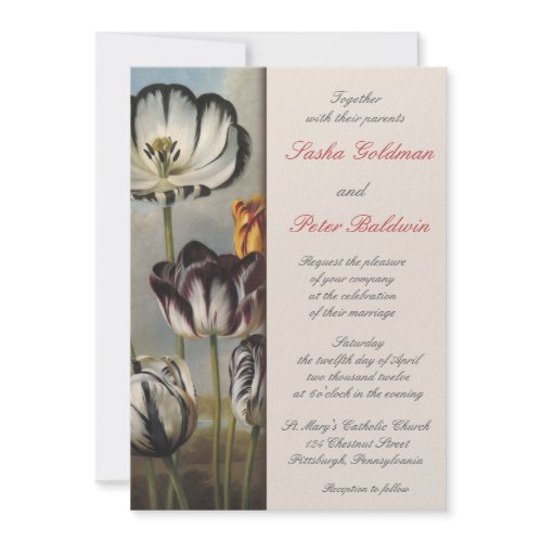 Tulips Floral Wedding Invitation invitation