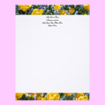 Tulips & Forget-me-nots Letterhead letterhead