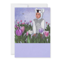 Tulips garden personalized invites
