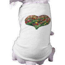 Tulips Heart Doggie Tank Top pet clothing