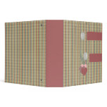 Tulips Hearts Plaid ~ Binder