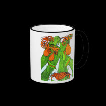 Tulips in orange Mug mugs