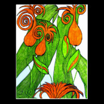 Tulips in orange Postcard postcards
