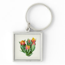 Tulips Just Opening keychains