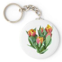 Tulips Just Opening keychains