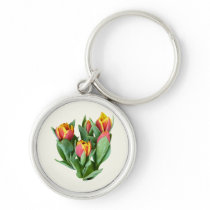 Tulips Just Opening keychains