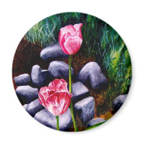 Tulips Magnet by artbyjolyn Tulips Magnet