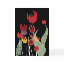 Tulips mexico night paper flowers greeting card by Rupydetequila Tulips mexico night paper flowers greeting card