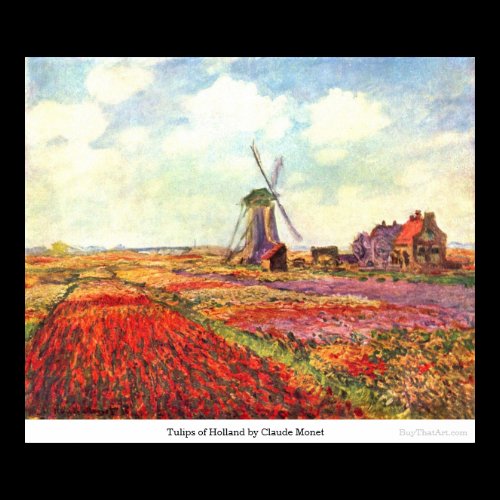 Tulips of Holland by Claude Monet Print