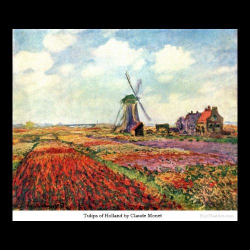 Tulips of Holland by Claude Monet Print