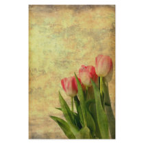 Tulips On Vintage Paper Flyer
