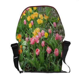 Tulips Pink Yellow Courier Bag