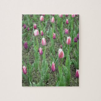 Tulips Purple Flowers Jigsaw Puzzle