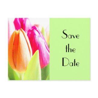 Tulips Save the date postcard