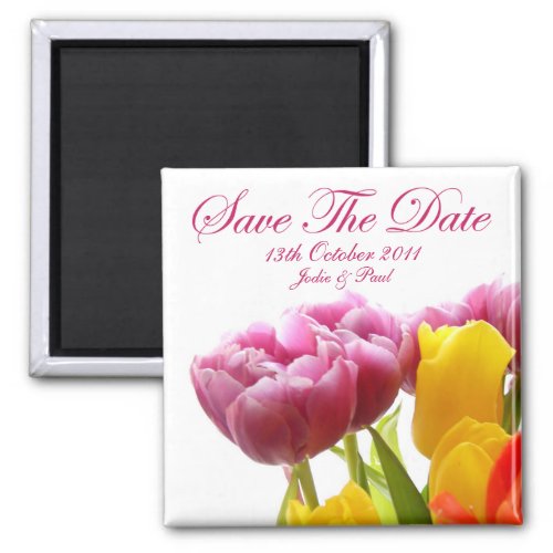 Tulips - Save The Date - Wedding - Engagement magnet