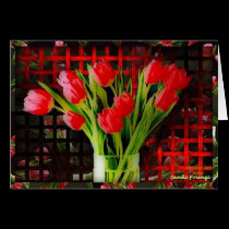 Tulips Valentine Card (Large Print) cards