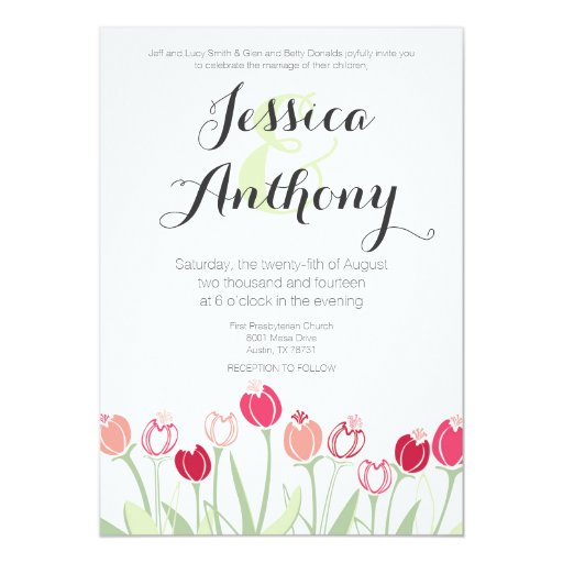 tulip wedding invitations