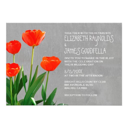 Tulips Wedding Invitations