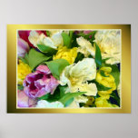 Tulips with Gold Poster posters
