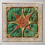 Tulsa Art Deco tile canvas print
