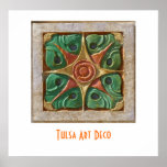 Tulsa Art Deco tile poster posters