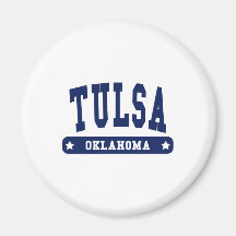 Tulsa Oklahoma College Style tee shirts Fridge Magnet
