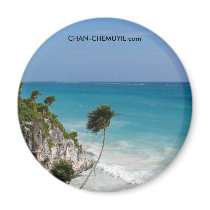 Tulum Beach Mexico Magnet: chan-chemuyil.com by ChanChemuyil Tulum Beach Mexico Magnet: chan-chemuyil.com