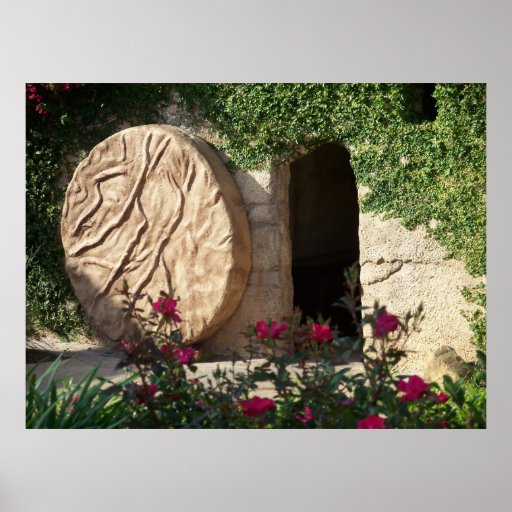 Tumba vacía de Pascua de la foto del poster del Je