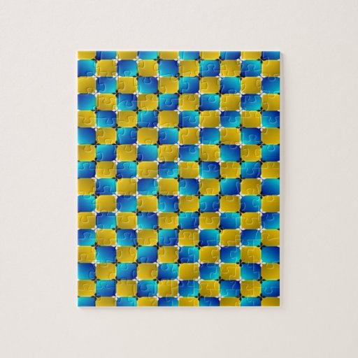 puzzle tumblers crossword #3 Tumbler Jigsaw Blue/Yellow Illusion Optical Warping