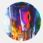 Tumbler, Multi Coloured Glass Sticker
