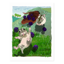 Tumbling Blackberries Postcard