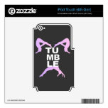 Tumbling girls iPod touch 4G decal