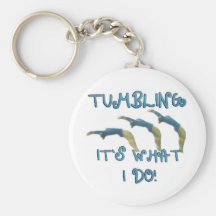 Tumbling gymnast key chains